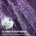 2x8 Modern Abstract Runner Rug for Hallways, Purple White Super Soft Hallway Decor Kitchen Rugs with Non-Slip, Non-Shedding Washable Rug for Entryway Bedroom Indoor