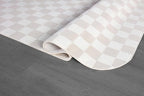 Beverly Rug Modern Geometric Area Rug 4x6 Low-High Pile Durable Soft Abstract Checkered Indoor Rugs for Living Dining Room Office Stain Resistant Non Shedding Casual Indoor Carpet Beige White 4 x 6