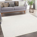 Nourison Home Versatile Ivory White 9' x Square Area Rug - Easy Clean, Non Shedding, Bed Room, Living Room, Dining Room, Kitchen (9' x Square)
