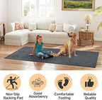jxgzyy Commercial Hallway Runner Rugs 3'11" x 9'10", Non-Slip Indoor Outdoor Doormat, Heavy Duty Floor Mat for Entrance, Porch, Patio, Garage, High Traffic Area, Dark Grey