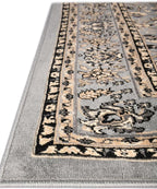 Unique Loom Sialk Hill Collection Area Rug - Washington (7' 1" x 10' Rectangle Gray/Black)