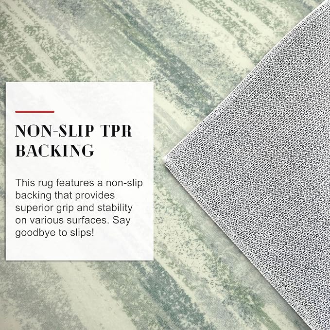 Modern Abstract Entryway Rug Indoor 2x3 Washable Rug Non-Slip Soft Small Area Rug Sage Green Grey Kitchen Mats Thin Print Faux Wool Floor Carpet Throw Rugs for Entrance Bedroom