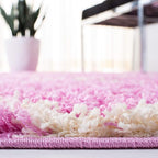 SAFAVIEH Dallas Shag Collection Area Rug - 10' x 14', Pink & Ivory, Trellis Design, Non-Shedding & Easy Care, 1.5-inch Thick Ideal for High Traffic Areas in Living Room, Bedroom (SGD257I)