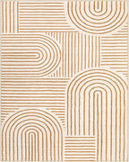 Lahome Abstract Area Rugs 9x12 Living Room, Soft Washable 9x12 Area Rug for Bedroom, Ultra-Thin Non-Slip Modern Non-Shedding Accent Carpet for Dining Room Office, Orange