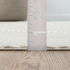 Abani Cream Area Rug 8' x 10' for Living Room, Bedroom - Zen Reiki Circles Pattern - Durable & Easy to Clean