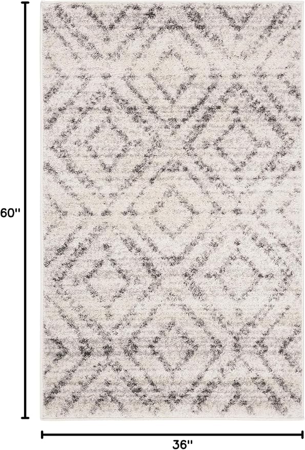 SAFAVIEH Adirondack Collection Accent Rug - 3' x 5', Light Grey & Grey, Modern Distressed Design, Non-Shedding & Easy Care, Ideal for High Traffic Areas in Entryway, Living Room, Bedroom (ADR131C)