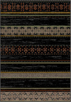 BESTSWEETIE 5x7 Area Rugs for Living Room Washable Moroccan Farmhouse Neutral Geometric Low Pile Non-Slip Soft Print Pattern Rug for Bedroom Kitchen Dining Room Entryway Black/Red/Brown/Cream/Yellow