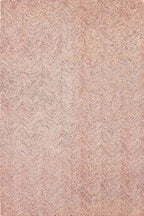 Modern Herringbone Chevron Collection Handcrafted Wool Area Rug - Durable, Zigzag Pattern, for High Traffic, Contemporary Design for Living Room, Bedroom, Dining Room Decor (Blush Pink, 8' x 11')