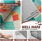 Geometric Large Area Rug 8x10 - Colorful Retro Mid Century Modern Rugs for Living Room Non Slip Low Pile Machine Washable Dining Room Rug, Geometric Carpet Home Decor & Gifts