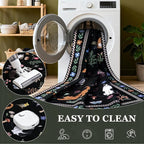 6x9 Area Rugs Living Room Rug: Vintage Washable Rug Floral Soft Carpet Indoor Floor Non-Slip Boho Stain Resistant Large Carpets for Bedroom Kids Nursery Dining Room Farmhouse Home Office Black/C01