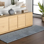 nuLOOM 2'6" x 8' Cozy Plush Area Rug, Machine Washable, Non-Slip, Soft Fluffy Shag Carpet for Living Room Bedroom Kids Room Nursery Home Decor, Jireh Grey Blue