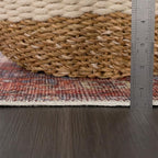 Bloom Rugs Washable 8' x 10' Rug - Red/Orange/Beige Traditional Area Rug for Living Room, Bedroom, Dining Room, and Kitchen - Exact Size: 8' x 10'