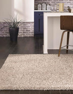 Unique Loom Solid Shag Collection Area Rug (10' x 13' 11" Rectangle, Taupe)