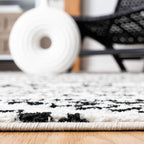 SAFAVIEH Tulum Collection Runner Rug - 2' x 19', Ivory & Black, Moroccan Boho Tribal Design, Non-Shedding & Easy to Clean, Ideal for Living Room, Hallway, Foyer, Bedroom (TUL272B)