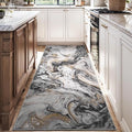 2x8 Runner Rug for Hallways Kitchen Modern Abstract Washable Runner Rug Soft Non Slip Marble Carpet Runner for Laundry Entryway Bedroom Bathroom