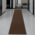 English Home Custom Size Non Slip Striped Design Light Weight Durable PVC Backing Thin Pile Runner Rug (36" x 2')
