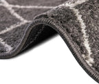 Unique Loom Trellis Frieze Collection Area Rug - Geometric (8' x 11', Dark Gray/ Ivory)