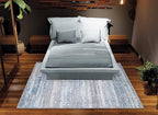 Bloom Rugs Washable Non-Slip 2' x 3' Rug - Gray/Blue/Blush Modern Abstract Area Rug for Living Room, Bedroom, Dining Room, and Kitchen - Exact Size: 2' x 3'