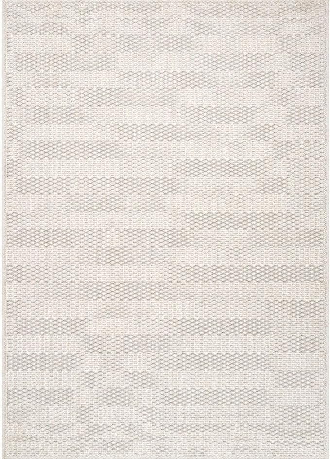 Easy Jute Rugs 5x7 White Color Living Room Indoor Outdoor Area Rug for Patio Farmhouse and Kitchen Rug High Traffic Easy to Clean Washable Solid Boho Woven Design Outside Carpet (5 x 7)