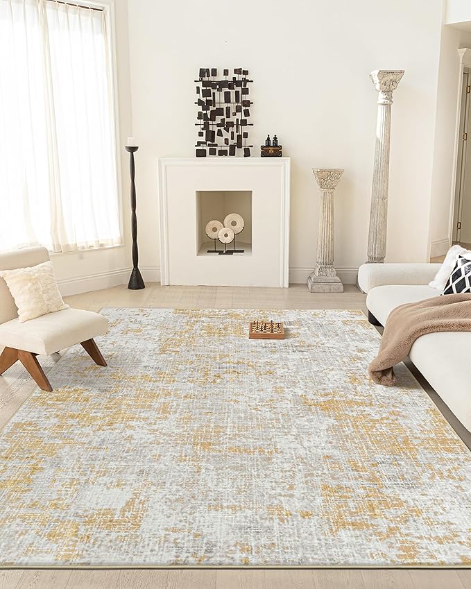 ILANGO Area Rug 3x5 for Living Room Bedroom Washable Rugs with Modern Non Slip Easy Care Floor Mats for Kitchen Entryway High Traffic Area Floor Carpet for Decor Doorway Laundry