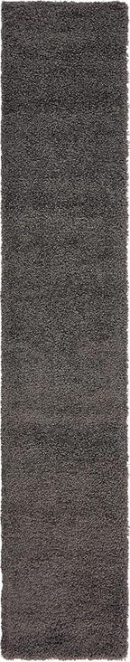 Unique Loom Solid Shag Collection Area Rug (2' 6" x 13' 1" Runner, Graphite Gray)