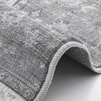LUMI Washable Area Rug for Living Room, 4x6 Ultra Soft Traditional Vintage Rugs Non Slip with Rubber Backing, Low Profile, High Traffic, Stain Resistant Carpets, Ideal for Bedroom, Dining Room