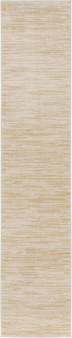 Nourison Home Nourison Essentials Ivory Gold 2'2" x 10' Area Rug - Easy Clean, Non Shedding, Bed Room, Living Room, Dining Room, Kitchen (10' Runner)