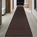 Jute Runner Rug Non Slip Washable, 18ft Rubber Backed Laundry Rugs Laundry Room Runner, Long Hallway Carpet Rug Mat, Deep Brown