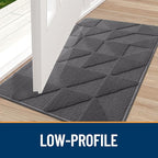OLANLY Door Mats Indoor, Non-Slip, Absorbent, Dirt Resist, Entrance Washable Mat, Low-Profile Inside Entry Doormat for Entryway (36x24 inches, Dark Grey)