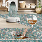 WITSHOCK Living Room Area Rugs 8x10: Soft Non-Slip Backing Washable Rugs Vintage Large Carpet for Bedroom Office Dining Room Kitchen Stain Resistant Home Decor Rug
