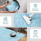 Garvee 8x10 Dining Room Rugs for Under Table, Machine Washable Area Rugs for Bedroom Non Slip Non Shedding Modern Solid Color Carpet, Stain Resistant Mats for Living Room, Light Grey
