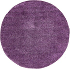 Unique Loom Solo Collection Area Rug - Calabasas (7' 10" Round, Violet)