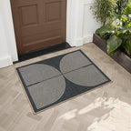 Lahome Rainbow Outdoor Mats for Front Door, 2x3 Small Washable Kitchen Rugs, Farmhouse Neutral Throw Rug Non Slip Non Shedding Indoor Outdoor Carpet for Entryway Foyer