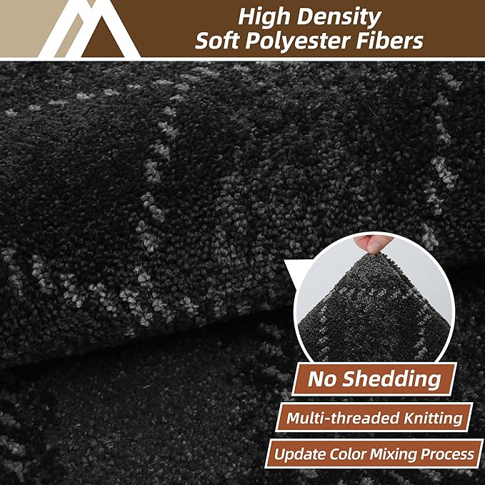 COSY HOMEER Plaid Door Mat 24" x 36",Dirt Trapper Entryway Rugs,Non-Slip Washable Farmhouse Doormat,Low Profile Welcome Mats for Paws Dark Grey