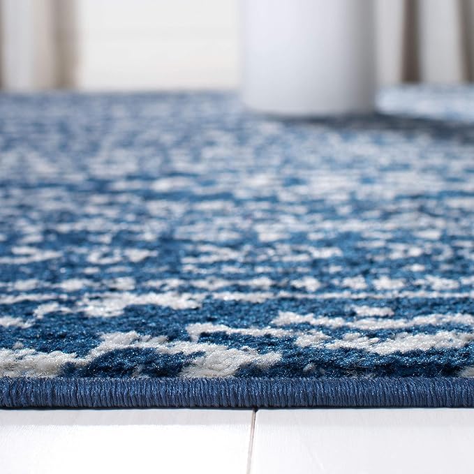 SAFAVIEH Area Rug 6x9 - Tulum Collection - Navy & Ivory, Moroccan Boho Tribal Design, Non-Shedding & Easy to Clean, Ideal for Living Room, Bedroom, Dining Space (TUL272N)