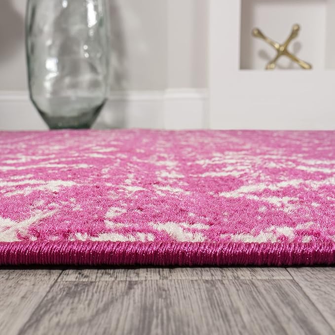JONATHAN Y Boho Vintage Diamond Fuchsia/Ivory Runner Rug 2X8 ft, Moroccan Hype for Living Room, Bedroom, Kitchen, Office, Easy-Cleaning, High Traffic, Pet-Friendly, Non-Shedding (MOH101G-28)