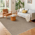 LBRO2M Easy Jute Solid Area Rug 4X4 Round Washable Rugs for Living Room Dining Room Bedroom Natural Jute Look Indoor Outdoor Rug Durable, Solid Non Shedding Eco Friendly (4X6 Natural)