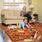 Moynesa Area Rugs 9x12 Fall Home Decor, Bohemian Scandinavian Modern Country Aesthetic Floral Bird Medallion Carpet for for Living Room Bedroom Dining Room,Non-Slip Washable Floor Protection