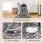 WITSHOCK Living Room Area Rugs 10x13: Soft Non-Slip Backing Washable Rugs Vintage Large Carpet for Bedroom Office Dining Room Kitchen Stain Resistant Home Decor Rug