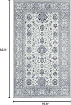 ILANGO Non Slip Runner Rugs for Hallway, 5'x7' ft Distressed Traditional Kitchen Washable, Carpet Runner Floor Mat for Indoor Entryway Bedroom Laundry Room, Easy to Clean