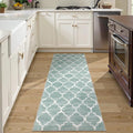 Lahome Moroccan Kitchen Rugs Non Slip Washable - 2x6 Runner Rug Throw Hallway Runner Rugs Low-Pile Soft Bedroom Sage Distressed Carpet Runner for Laundry Room Entryway Bathroom