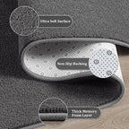 Large Modern Area Rugs for Living Room Bedroom, 7x10 Feet Dark Grey Ultra Soft Solid Thickened Memory Foam Indoor Minimalist Carpets, Non-Slip Comfy Rugs for Boys Girls Nursery Kids Room Home Décor