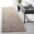 SAFAVIEH Hudson Shag Collection Runner Rug - 2'3" x 8', Ivory & Grey, Chevron Design, Non-Shedding & Easy Care, 2-inch Thick Ideal for High Traffic Areas in Living Room, Bedroom (SGH375A)