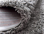 Unique Loom Solid Shag Collection Area Rug (2' 6" x 16' 5" Runner, Graphite Gray)