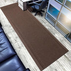 English Home Custom Size Non Slip Striped Design Light Weight Durable PVC Backing Thin Pile Runner Rug (36" x 15')