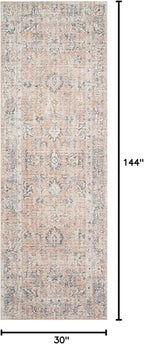 Loloi Skye Collection SKY-01 Blush/Grey 2'-6" x 12'-0" Runner Rug