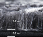 Andency Soft Area Rugs for Living Room Bedroom, 5x8 Fluffy Shaggy Bedside Rug, Non-Slip Large Shag Fuzzy Plush Carpets for Bedroom Kids Dorm Nursery Home Decor Aesthetic, Tie-Dyed White Black