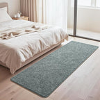 HQAYW 2x6 Soft Runner Rug for Hallways, Thickened Memory Foam Small Throw Bedside Rugs for Bedroom Living Room, Low Pile Washable Non Slip Carpet for Teens Kids Nursery Dorm Decor, Grey Green