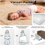 6x9 Light Tan Rugs for Living Room Bedroom, Fluffy Large Area Rug Soft Shag Non-Slip Carpet for Kids Boys and Girls Room Dorm Home Decor (6ft x 9ft)