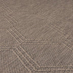 LUXE WEAVERS Modern Farmhouse Brown 8x10 Washable Area Rug, Anti-Slip Diamond Pattern Carpet